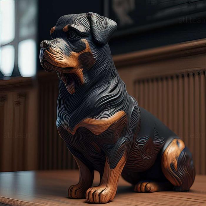 3D model Rottweiler dog (STL)